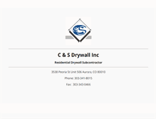 Tablet Screenshot of cs-drywall.com